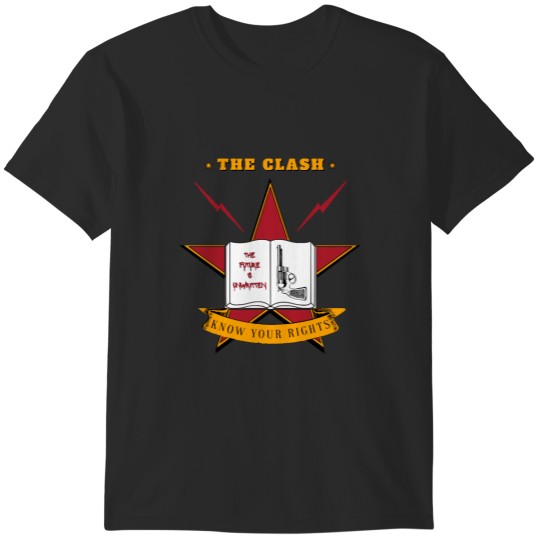 Discover The Clash - Know Your Rights  Full Colour Original Fan Art Design T-Shirts