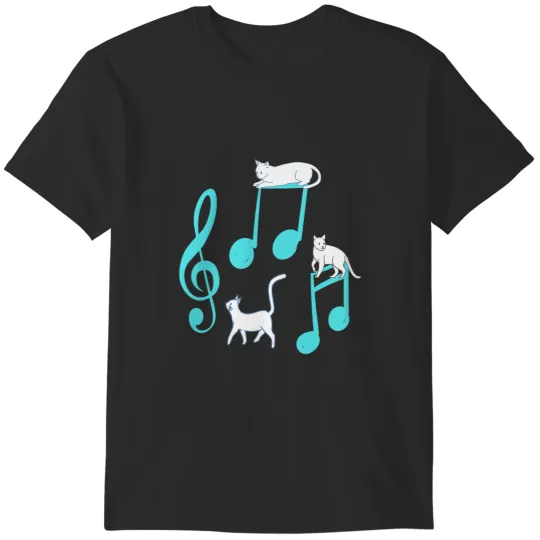 Discover Cats Sheet Music Musical Notes For Music Lovers T-Shirts