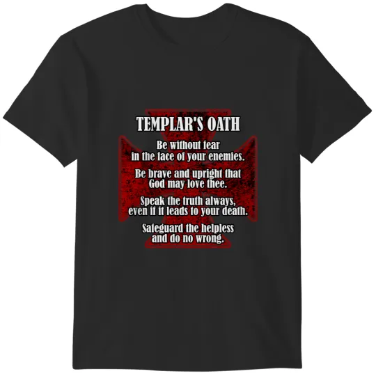 Discover Knights Templar Oath With Cross T-Shirts