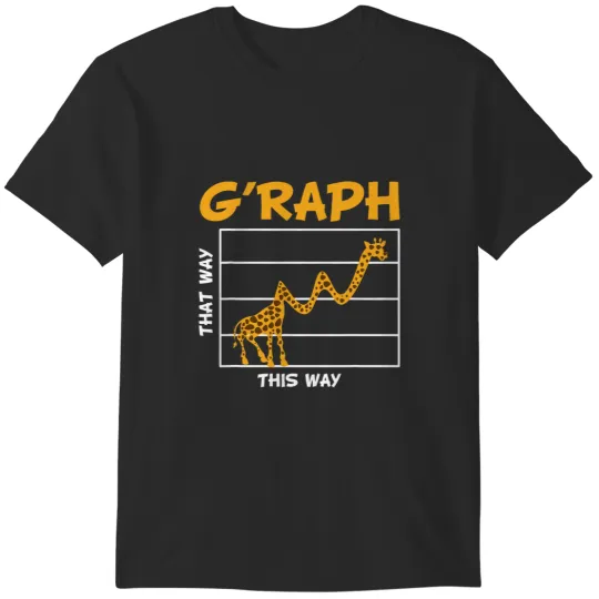 Discover Graph This Way That Way Wildlife Funny Math teacher Giraffe T-Shirts