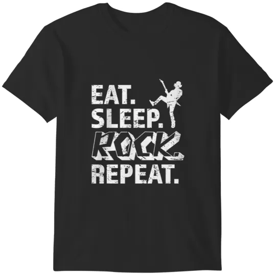 Discover Eat Sleep Rock Repeat Metal Music Rocker Headbanger T-Shirts