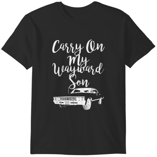 Discover Carry on my Wayward Son - Supernatural Fitted T-Shirts