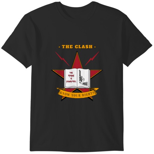 Discover The Clash - Know Your Rights  Full Colour Original Fan Art Design T-Shirts