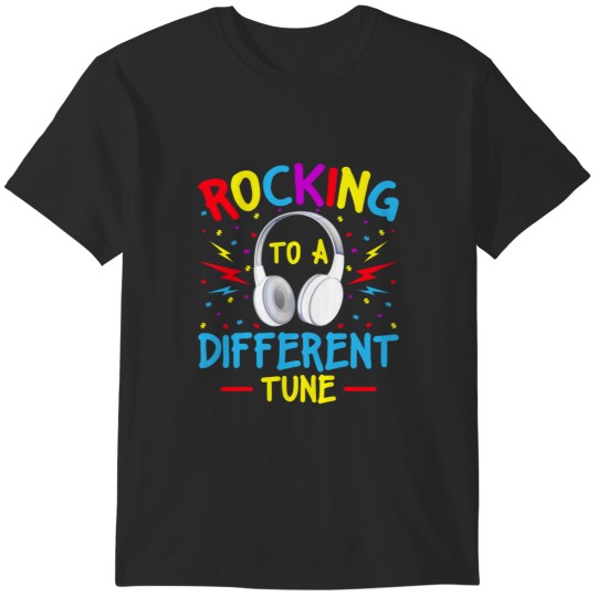 Discover Rocking to a Different Tune 2Autism Awareness Autistic T-Shirts