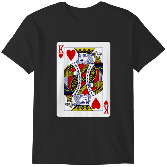 Discover King of Hearts Playing Card T-Shirts