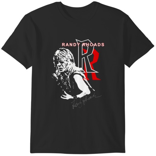 Discover Randy Rhoads Autograph Ozzy Heavy Metal Rock Logo T-Shirts