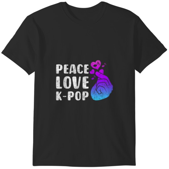 Discover Peace Love KPop Finger Heart Gesture Saranghae 21 T-Shirts
