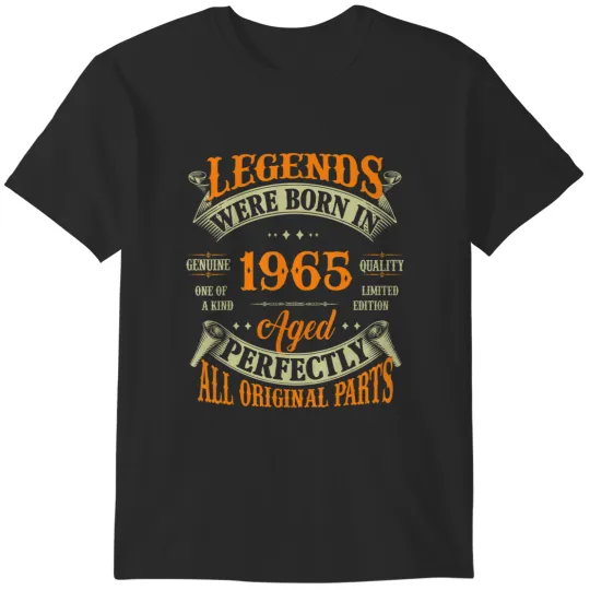 Discover 57th birthday tee vintage legends born in 1965 57 years old t T-Shirts
