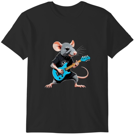 Discover Rat playing Electric Guitar Rat Guitarist 22 T-Shirts