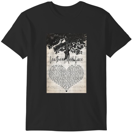 Discover Stevie Nicks – Leather and Lace Lyrics Gift T-Shirts