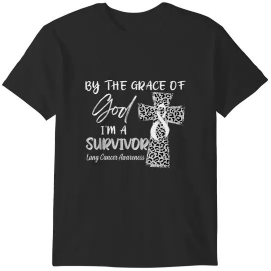 Discover i'm a survivor lung cancer awareness white ribbon T-Shirts