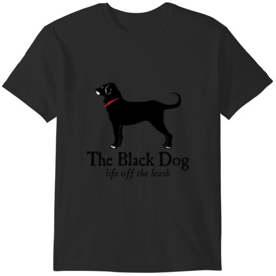 Discover The Black Dog Logo Life Off The Leash T-Shirts