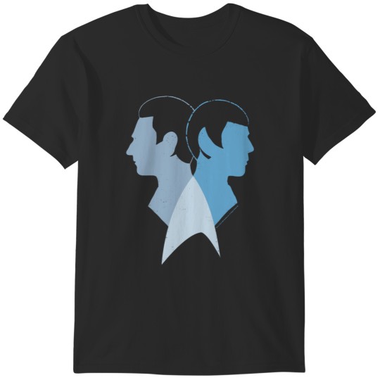 Discover The Original Series Generations Data &amp_ Spock Silhouette T-Shirts