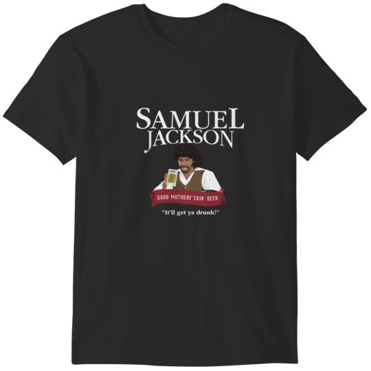 Discover Samuel Jackson Good Motherfckin_ Beer T-Shirts