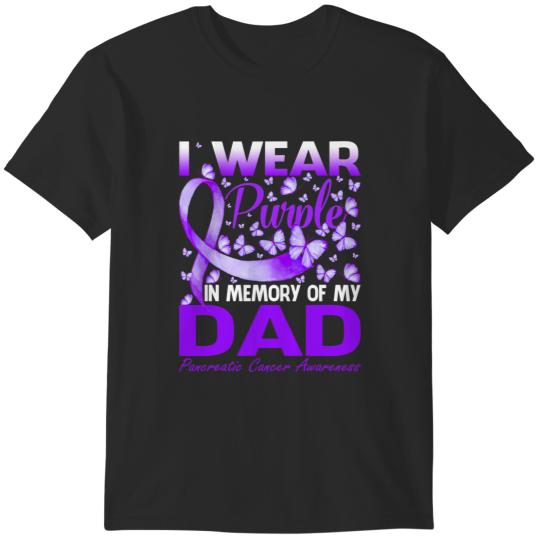 Discover I Wear Purple In Memory Of My Dad Pancreatic Cancer T-Shirts