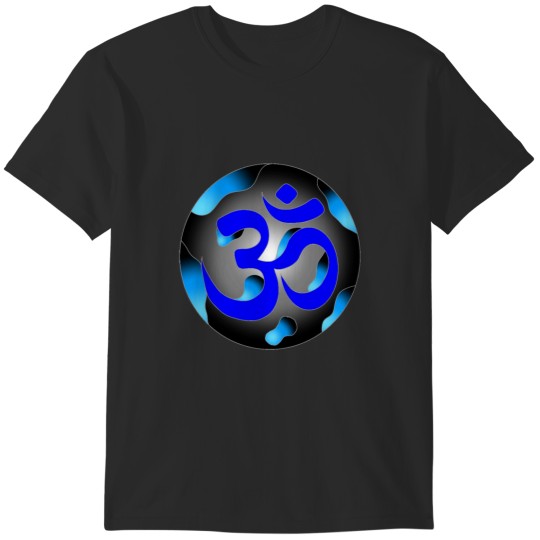 Discover Om symbol blue, black, silver, divine symbol, T-Shirts