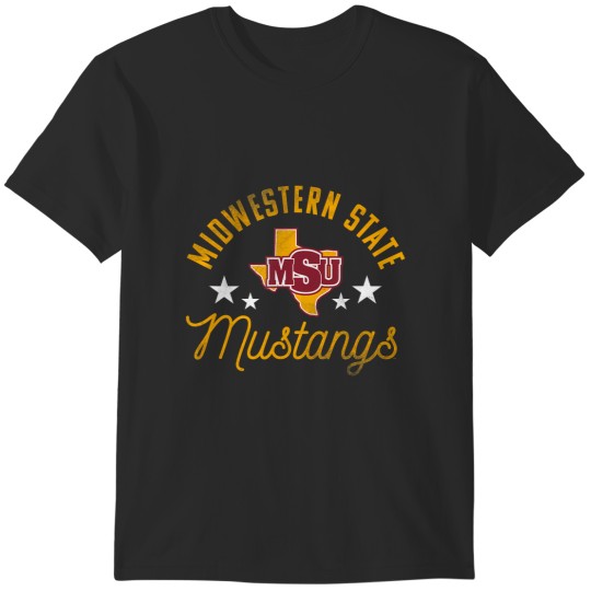 Discover midwestern state university mustangs logo t T-Shirts