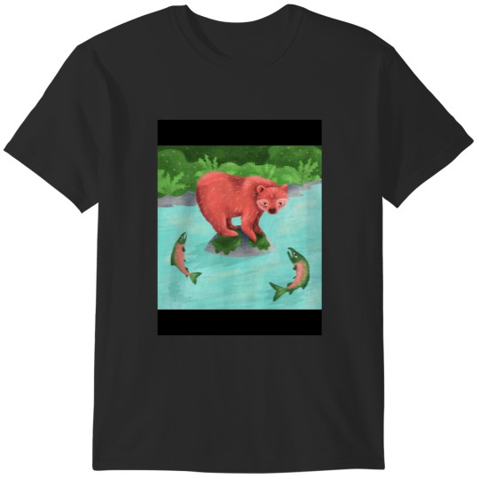 Discover Bear fishing for salmon in thereat Bear Rainforest T-Shirts