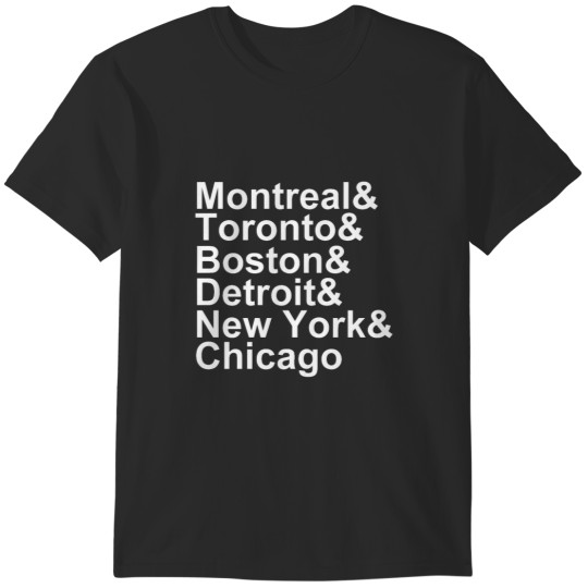 Discover Original Six Cities T-Shirts