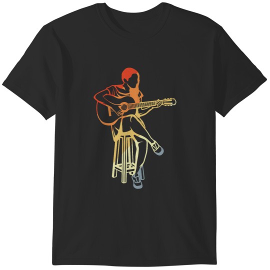 Discover Guitarist Girl Vintage Look Guitar Music Girls T-Shirts