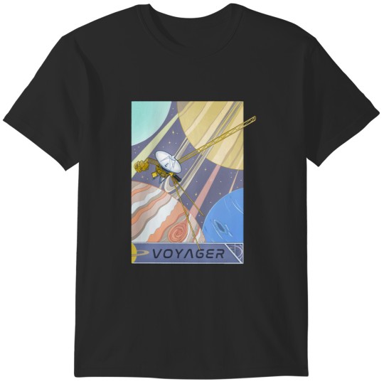 Discover Voyager Probe in Space - An Illustration of Space Exploration T-Shirts