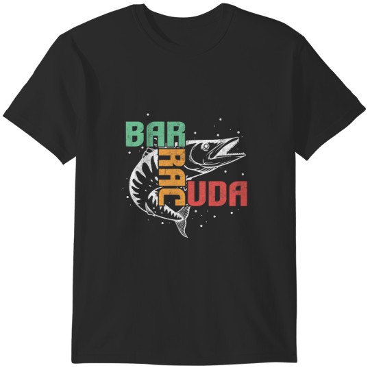 Discover Great Barracuda Cuda Fishing Wildlife Saltwater Fish Art 22 T-Shirts