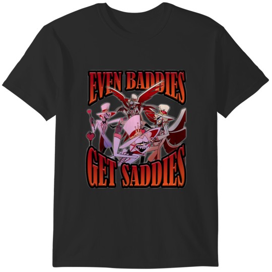 Discover Lucifer Even baddies get saddies - Hazbin Hotel T-Shirts