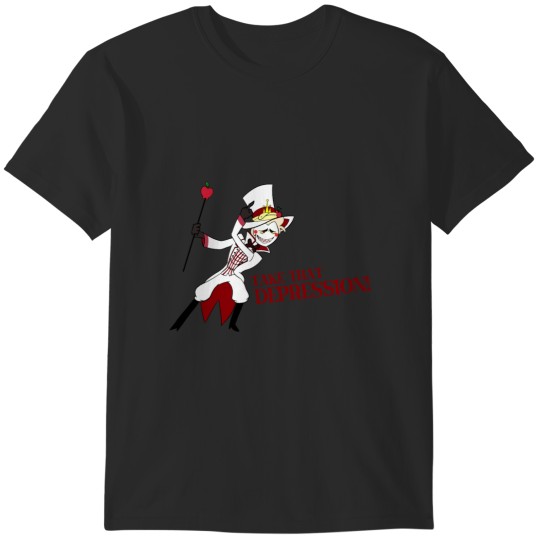 Discover Hazbin Hotel Lucifer Take that Depression T-Shirts