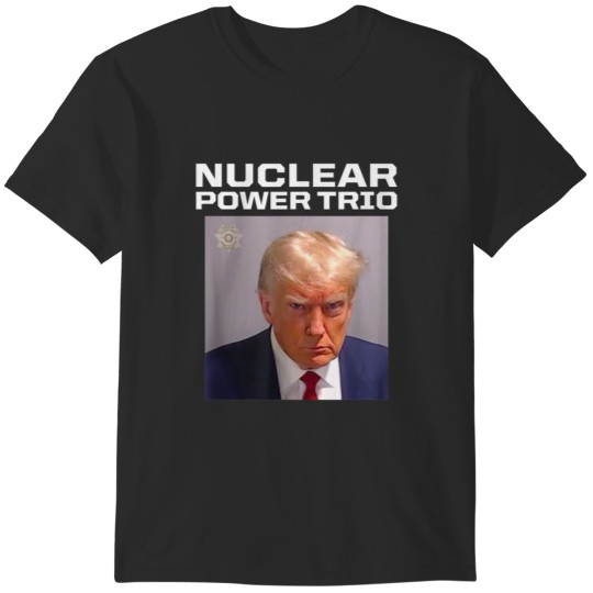 Discover Nuclear Power Trio "Criminallyreat Riffs"  Mug Shot T-Shirts