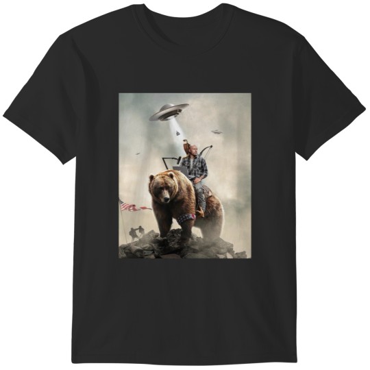 Discover Joe Rogan Riding A Bear (+ Aliens) T-Shirts