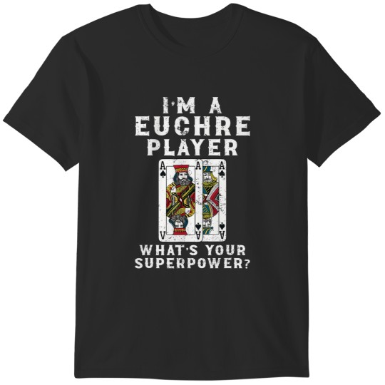 Discover euchre card game player euchre gamers funny partner t T-Shirts