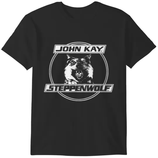 Discover Men_s Steppenwolf Band John Kay Logo T-Shirt T-Shirts