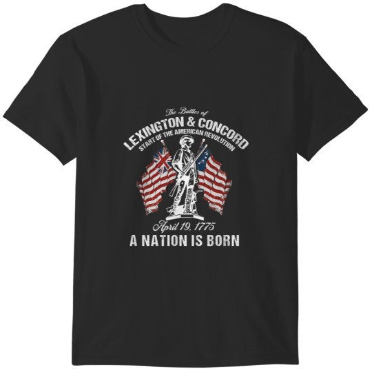 Discover Battle of Lexington and Concord American Revolution History T-Shirts