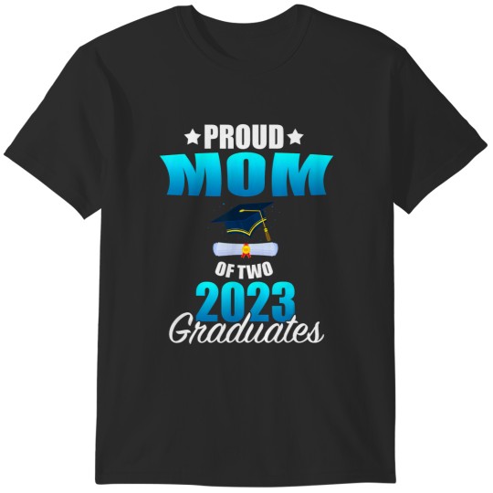 Discover proud mom of two 2023 graduates twins senior graduation T-Shirts