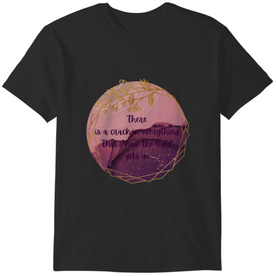 Discover There is a crack in everything that's how the light gets in - Leonard Cohen Tote Bag T-Shirts