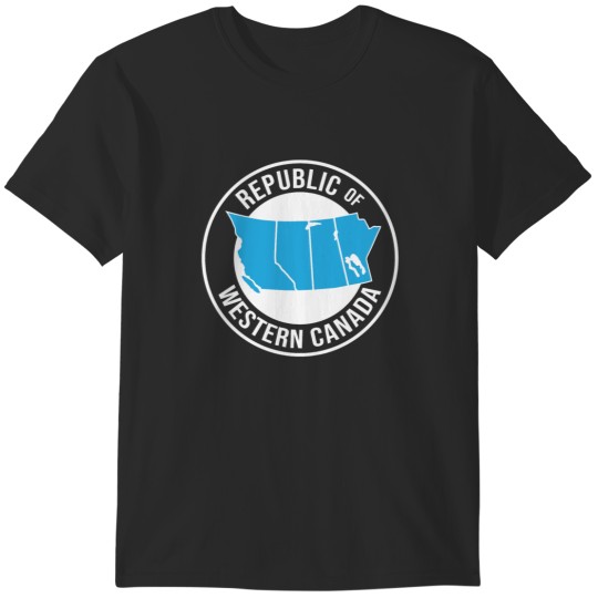 Discover Wexit Republic of Western Canada Separation Alberta Manitoba Saskatchewan British Columbia black T-Shirts