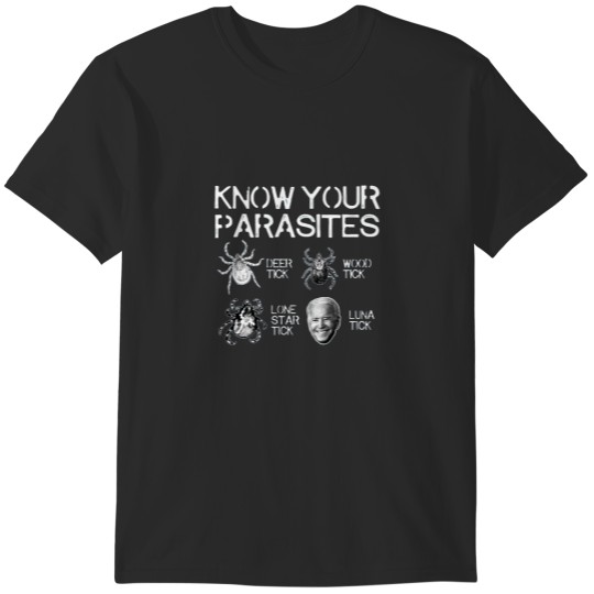 Discover Know Your Parasites Tick Biden Print On Back Luna Tick T-Shirt T-Shirts