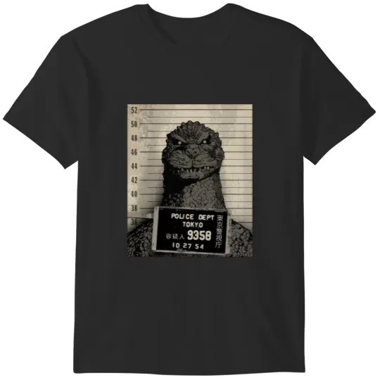 Discover Kaiju Mugshot Illustrated by Purkins Originals T-Shirts T-Shirts