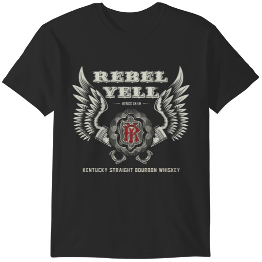Discover Rebel Yell-Since 1849-Bourbon Whiskey-Logo T-shirt T-Shirts