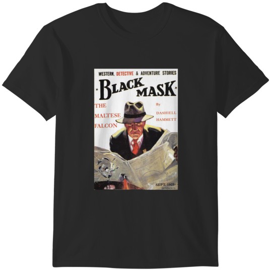 Discover Maltese Falcon - Pulp Art Detective Black Mask Cover - Dashiell Hammett T-Shirts