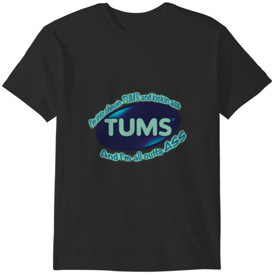 Discover Tums T-shirts - Black - XS - adult - unisex, Gift Tums T-shirts - Black - XS - adult - unisex