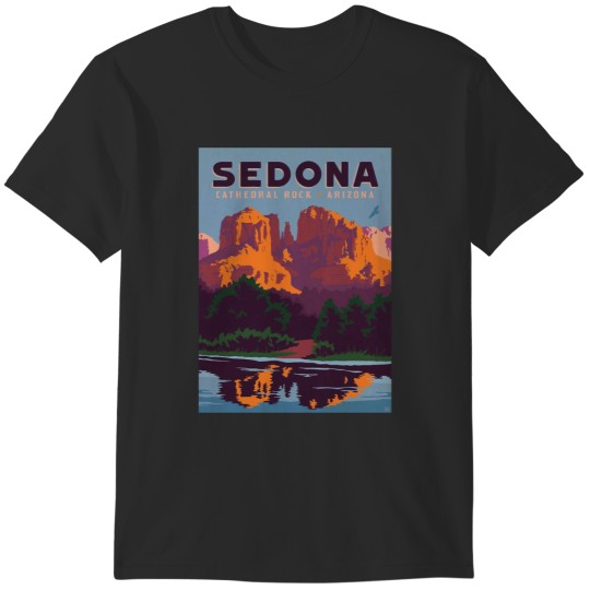 Discover Sedona Cathedral Rock Acidgvrl T-Shirts