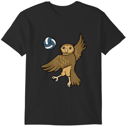 Discover volleyball player cute owl playing volleyball T-Shirts