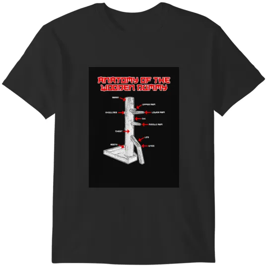 Discover Wooden Dummy Anatomy - Wing Chun Martial Art T-Shirts