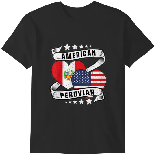 Discover peruvian american peru usa half peruvian american flag T-Shirts
