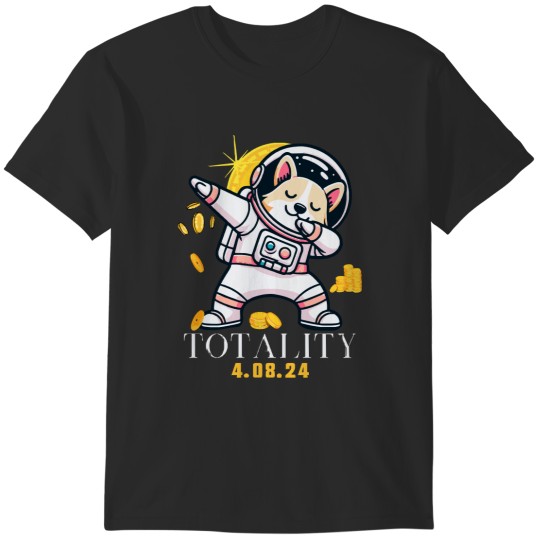 Discover Eclipse 2024 Total Solar Eclipse 2024 Shiba Inu  (1) T-Shirts