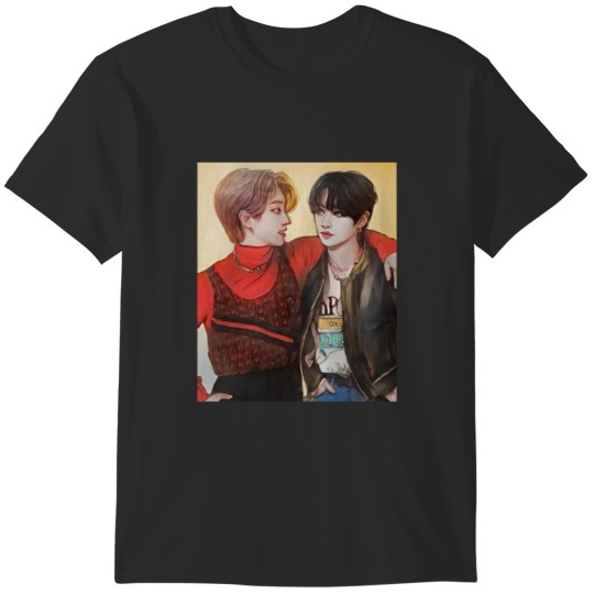 Discover Stray kids minsung fan art - lee know and han T-Shirts