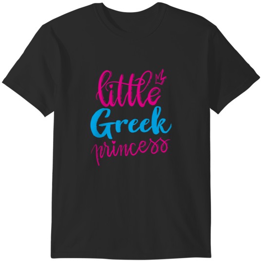 Discover Little Greek Princess Growing Up Greek Greece Fitted Scoop T-Shirts