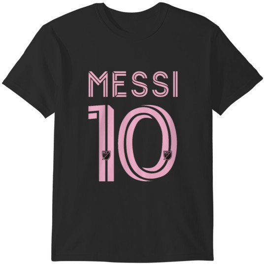 Discover Lionel Messi Inter Black Pink Unofficial Merch T-Shirts