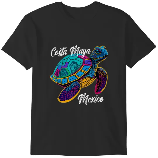 Discover costa maya mexico turtle sea tropical souvenir travel sea t T-Shirts